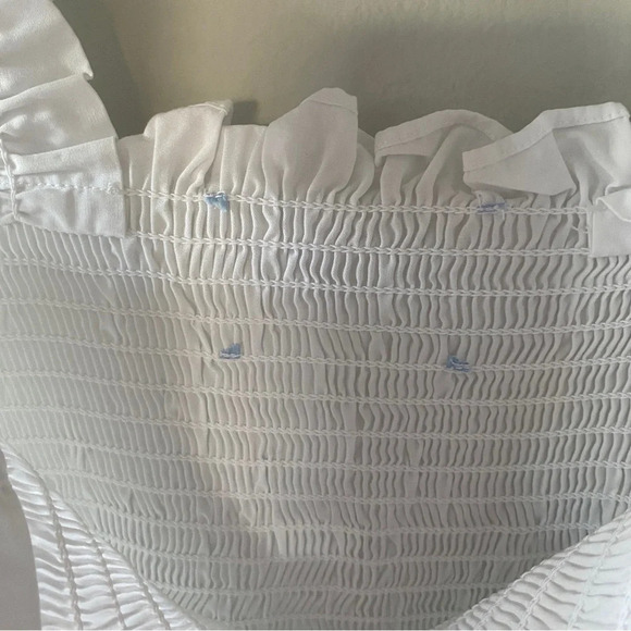 Hill House Home The Ellie Nap Midi Ruffle Dress in White Size XS - Picture 4 of 6